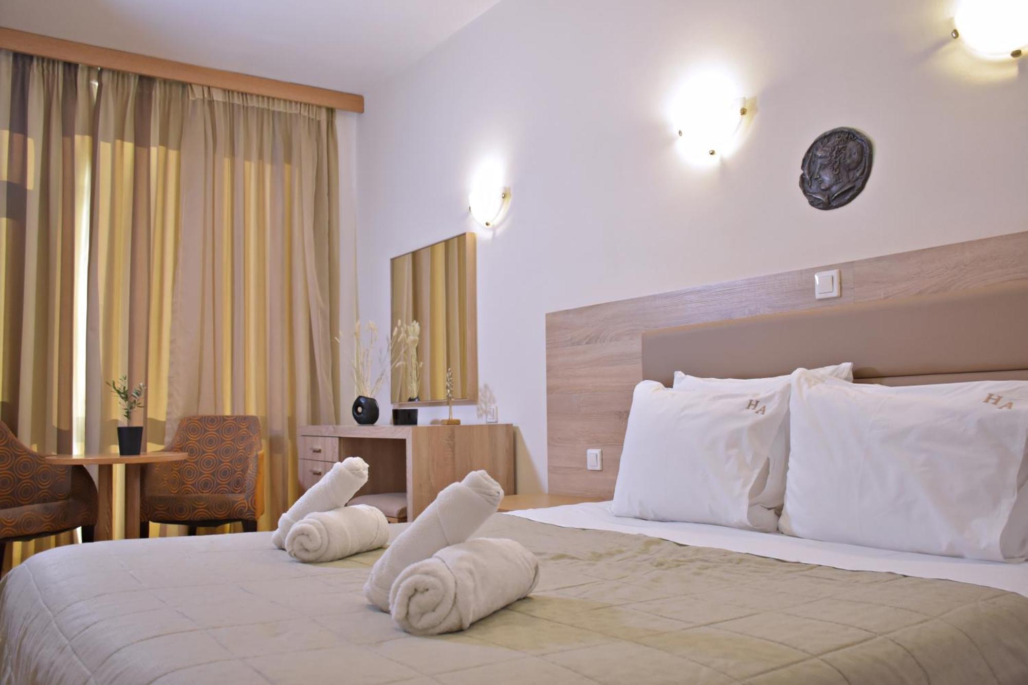 Doppel- oder Zweibettzimmer mit Blick auf die Akropolis